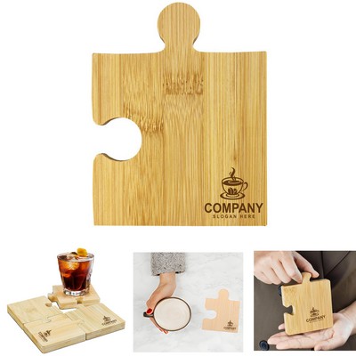 Bamboo Wooden Puzzle Coasters Cup Pads