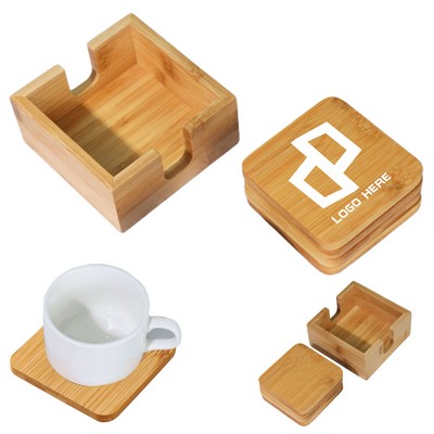 Bamboo Coaster Set